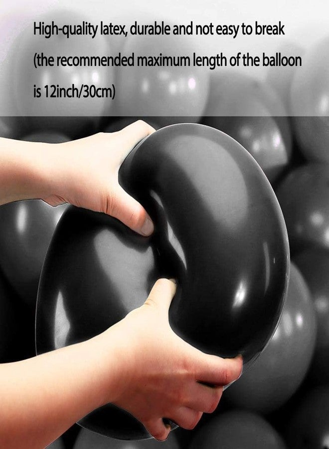 HEMITO Premium Metallic Latex Balloons Pack of 100 Black Balloons for Decoration (Black, Pack of 100) - Image 4
